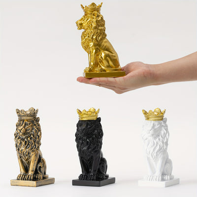 Black Lion King Statue: Majestic Collectible Figurine for Home Decor and Best Gift for Men