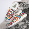 Festive Delight: Women's Snowman Print Canvas Shoes - Cosy and Stylish Christmas Footwear for Outdoor Adventures!