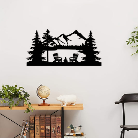 Enhance your home's décor with our Wanderlust Mountain Metal Wall Art. Featuring stunning mountain imagery, this piece is a perfect housewarming gift for any adventure enthusiast. Made with high-quality metal, it is durable and long-lasting while adding a touch of rustic charm to any room.