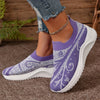 Comfort meets style with our Women's Printed Sock Sneakers - Slip-On, Breathable, and Trendy!