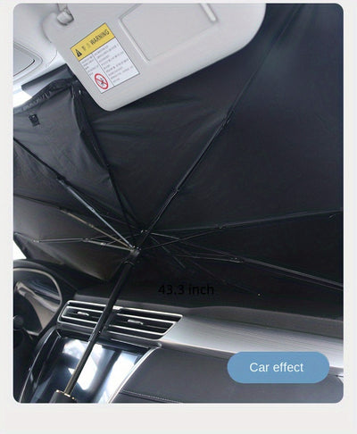 New Car Sunshade Umbrella: Stay Cool with Convenient Retractable Windshield Heat Insulation