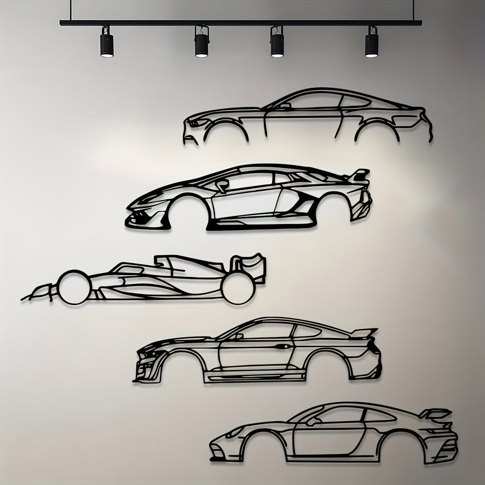 Add a touch of style and personality to your home with our Metal Racing Silhouette Wall Art. The perfect decoration for car enthusiasts, this piece is equally suitable for both indoor and outdoor settings. Made from high-quality metal, it makes for a unique and thoughtful gift for anyone who loves cars.