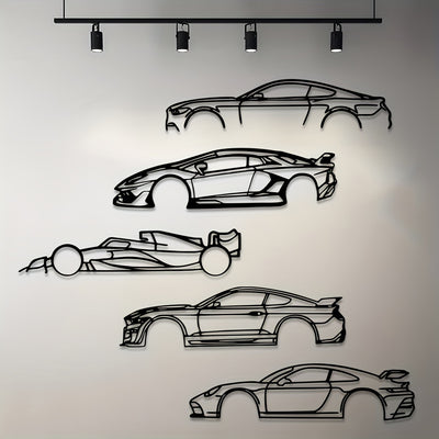 Add a touch of style and personality to your home with our Metal Racing Silhouette Wall Art. The perfect decoration for car enthusiasts, this piece is equally suitable for both indoor and outdoor settings. Made from high-quality metal, it makes for a unique and thoughtful gift for anyone who loves cars.