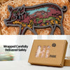 Piggy Delight: Exquisite Wooden Art Carving Night Light for Cozy Bedroom Ambiance