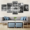 Unframed HD Printed Canvas Painting: Tranquil Lake Modular Pictures for Home Decor