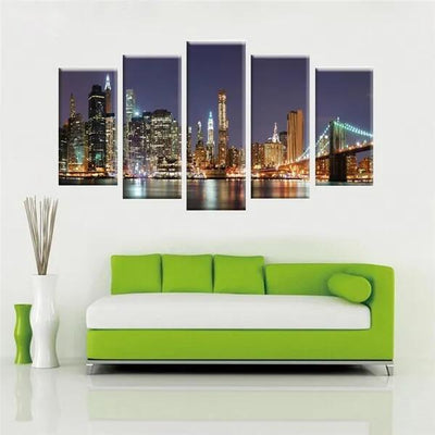 Cityscape Canvas Wall Art Set: Captivating Urban Landscapes for Stylish Home Decor