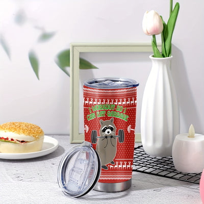 Festive 20oz Stainless Steel Tumbler: Perfect Christmas Gift for Loved Ones, Friends, and Relatives!