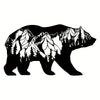 Wildlife Harmony: Metal Bear and Forest Wall Art - A Modern Décor Masterpiece for Nature Enthusiasts