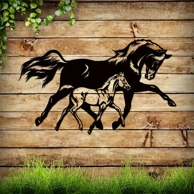 Metal Horse Decor: Rustic Wall Hangings for Farmhouse and Ranch Décor - Perfect Horse Lover Gift