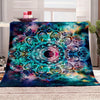 Bohemian Flowers: Super Soft Mandala Totem Flannel Blanket for Kids and Adults - Premium Plush Throw Blanket for Bedroom, Bed, Sofa, Chair - Perfect Birthday and Christmas Decor Gift