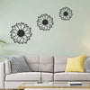 Sunflower Silhouette Pendant: Exquisite Metal Art for Stunning Wall Decor