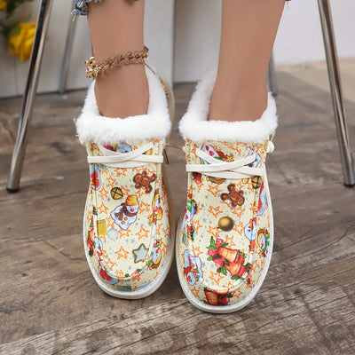 Magical Holiday Festivities: Women's Christmas Winter Shoes with Whimsical Designs and Plush Warmth