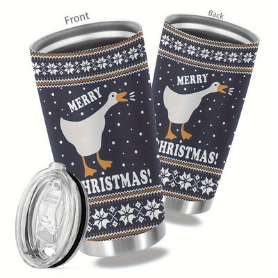 Festive 20oz Stainless Steel Tumbler: Perfect Christmas Gift for Loved Ones, Friends, and Relatives!