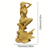 Enchanting Mystique: Boxwood Wood Carving Mermaid - Captivating Human Body Art and Mesmerizing Wood Decoration