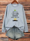 Express Yourself: Creative Slogan Print Plus Size Casual Sweatshirt for Women