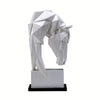 Geometric Origami Horse Head: Modern Resin Art Sculpture for Creative Home Decor