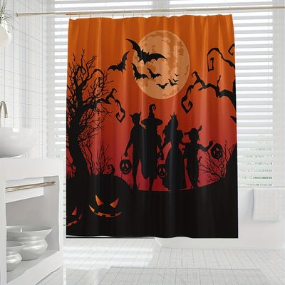 Transform Your Bathroom with our Multi-Purpose Halloween Shower Curtain - Waterproof, Heat Insulating and Stylish Room Decor