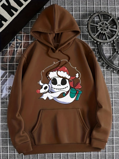 Stay cozy and fashionable this Winter/Fall with our Festive Fun Christmas Cartoon Pattern Hoodie. Featuring a drawstring hooded design, this hoodie is perfect for keeping warm and fashionable. The hoodie also features a unique cartoon print to add a festive touch to your wardrobe.