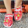 Festive Joy: Women's Red Christmas Pattern Canvas Shoes - Casual Lace-Up Outdoor Shoes for Lightweight Comfort