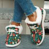 Warm and Festive: Women's Christmas Print Canvas Shoes for Cozy Outdoor Adventures