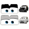 Eye-Pixar Cartoon Window Foils: Colorful Heated Windshield Sunshade for Car Front Window Visor - Ultimate Solar Protection!