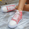 Cute and Cozy: Women's Cartoon Print Canvas Shoes - Casual, Plush-Lined High Tops