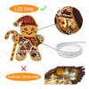 Whimsical Gingerbread Man Wood Carving Night Light: Festive Christmas Decoration and Thoughtful Gift