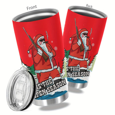 Stylish and Festive: 20oz Christmas Cup Stainless Steel Tumbler, Perfect Holiday-themed Travel Mug for Gifting