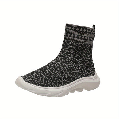 Comfortable and Trendy Women's High Top Sock Boots for Sporting Style