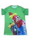 Cartoon Chicken Delight: Women's Casual Short Sleeve T-shirt with Quirky Print for Spring/Summer