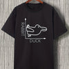 Creative Rabbit and Duck Pattern T-Shirt: Men's Casual Street Style Stretch Round Neck Tee Shirt for Summer