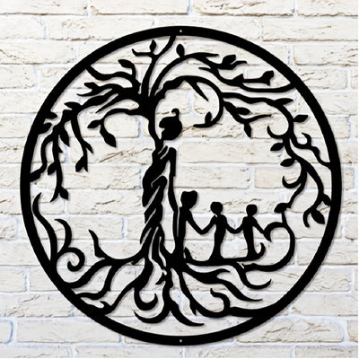 Tree of Life Infinite Love: Metal Art for Mother's Day - A Beautiful Symbolic Home Decor with Mom and Kids, Handcrafted Iron Crafts and Hanging Ornaments