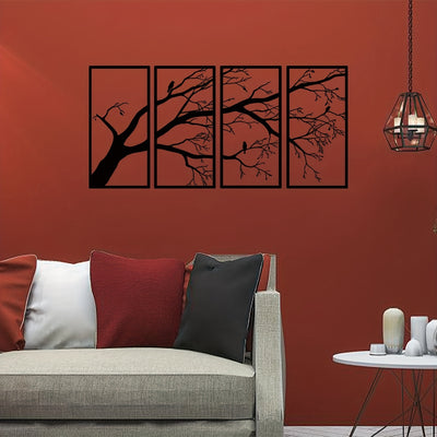 Tree of Life Metal Wall Art Set: Elegant Tree Branch Design for Indoor and Outdoor Decor, Perfect Housewarming Gift and Room Decoration