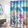 Beach Starfish Bathroom Set: Waterproof Shower Curtain, Non-Slip Rug, and Toilet Accessories for Stylish Bathroom Decor