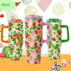 This 40oz stainless steel tumbler is ideal for outdoor summer activities, with its lid and straw, perfect for keeping your favorite drink cold and spill-free. Perfect for birthday gifts, its attractive strawberry design adds an extra layer of fun.