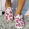 Cute Cartoon Bear Print Slip-On Canvas Shoes for Women: Lightweight and Comfortable Outdoor Comfy Shoes