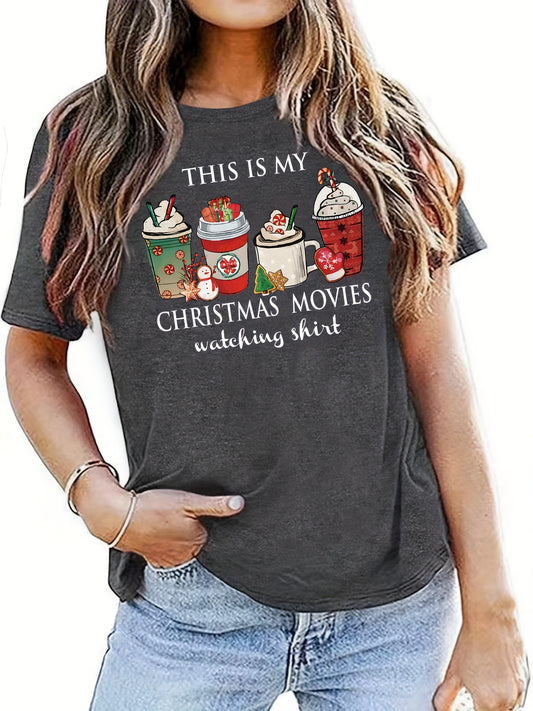 This Christmas Coffee Pattern Tee is perfect for casual wear this holiday season. The short sleeve crew neck t-shirt is designed to fit and flatter any shape, while the festive coffee pattern makes it the ideal choice for any holiday party or gathering. Enjoy the comfort and style of this season's must-have tee.