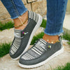 Lightweight Retro Classic Striped Canvas Sneakers for Women - Comfortable and Stylish Outdoor Shoes