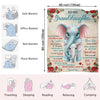 Elephant and Floral Print Flannel Blanket - Perfect for Bed, Couch, and Sofa - Ideal Gift for Granddaughter from Grandmother