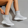 Comfortable and Trendy Women's High Top Sock Boots for Sporting Style