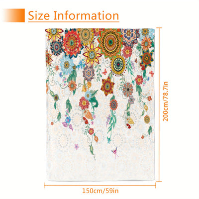 Bohemian Flower Print Blanket: A Cozy and Stylish Addition to Your Home or On-the-Go