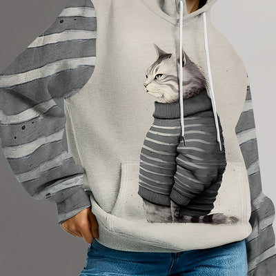 Stylish and Comfortable Women's Casual Drawstring Hoodie with Kangaroo Pocket