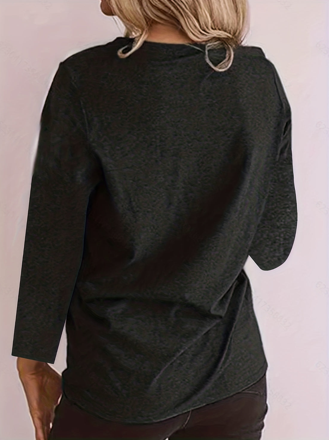 Introducing our Book & Letter Pattern Crew Neck T-Shirt, the perfect addition to your spring and fall wardrobe! This casual long sleeve top features a unique book and letter pattern, adding a touch of literary style to your outfit. Made for women, this t-shirt is versatile, comfortable, and perfect for any occasion. Get yours today!