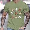 Cute Cats Pattern Print Men's Graphic Tee: A Playful Addition to Your Summer Wardrobe