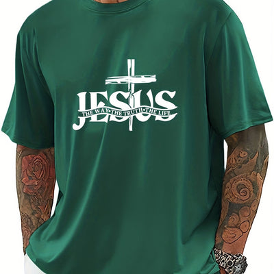 Jesus Saved My Life: Men's Casual Short Sleeve T-shirt - Perfect Gift for Summer, Spring, and Fall