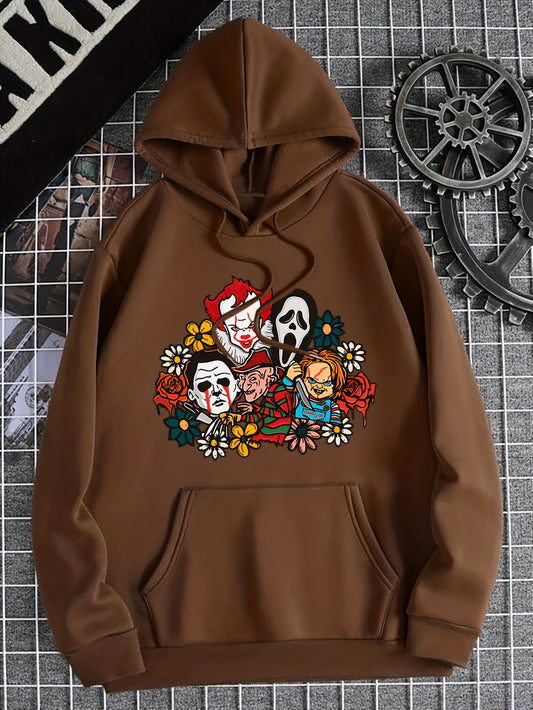 Look cool and stay warm this winter-fall season with this Fear-infused Style Women’s Horror Movie Print Hoodie. Crafted from soft and lightweight fabric for maximum comfort and breathability, its eye-catching printed design will turn heads on any occasion.