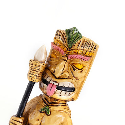 Fierce Fire Tribesman: Exquisite Resin Ornaments for Home Decor with Gothic Twist