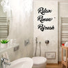 Rustic Farmhouse Bathroom Metal Art - Relax, Renew, Refresh - Stylish Wall Art Decor for Home Decoration