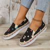 Women's Trendy Ripped Design Denim Low Top Sneakers: Stylish Heighten Flat Shoes for Casual Slip-On Walking