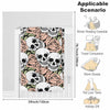 Halloween Skull Flower Print Flannel Blanket: Soft and Warm Multi-Purpose Gift for All Seasons